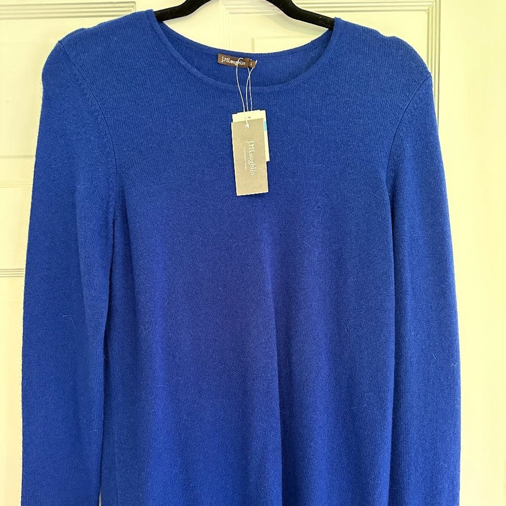J. McLaughlin Marine Blue Women's Cashmere Sweater NWT